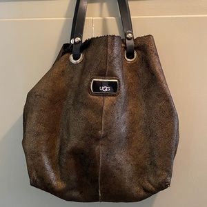 UGG sheep skin shimmery bronze purse!